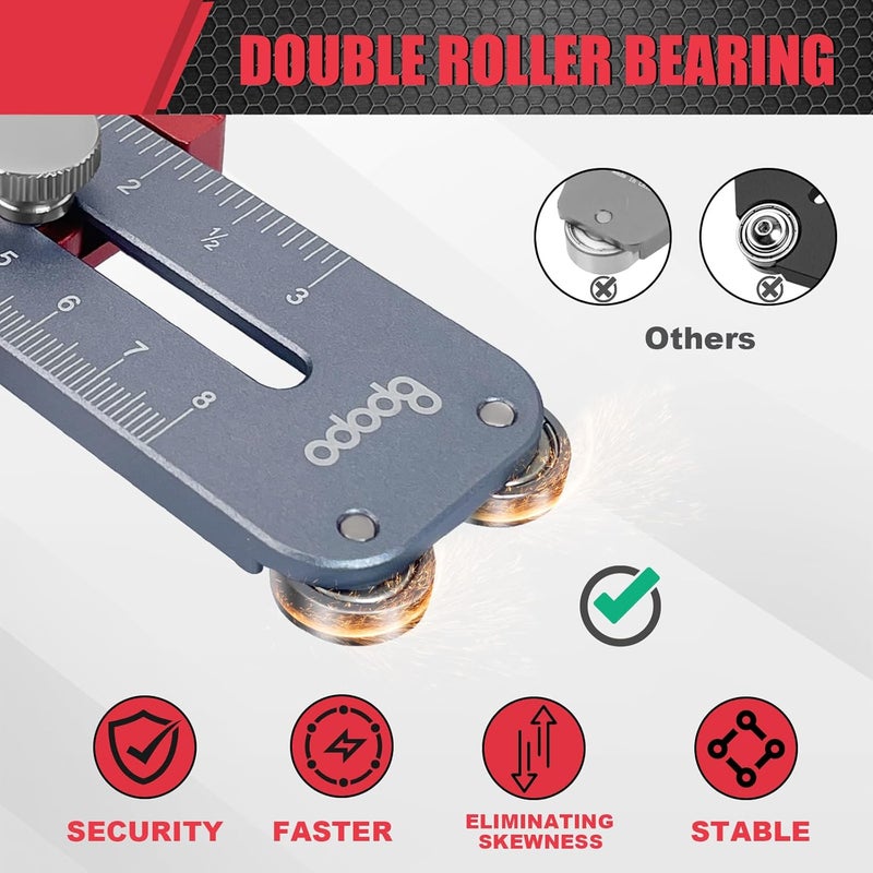 BPOPO Table Saw Thin Rip Jig Guide for Cutting Repetitive Narrow Strips,Safe and Fast Ripping Guide fits for 3/4" X 3/8" T Slots,Compatible with Band Saws, Table Saws, and Routers - Image 4